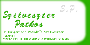 szilveszter patkos business card